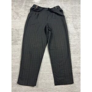 Counterparts Petites Pants Women 16P Green Plaid Pleated High Rise Tapered 29467